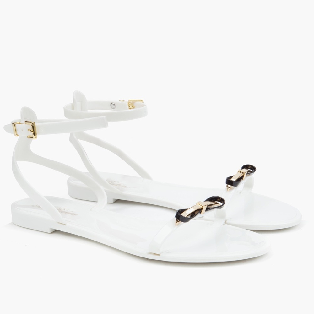 Ted Baker Cream Jelly Ankle Strap Bow Sandals